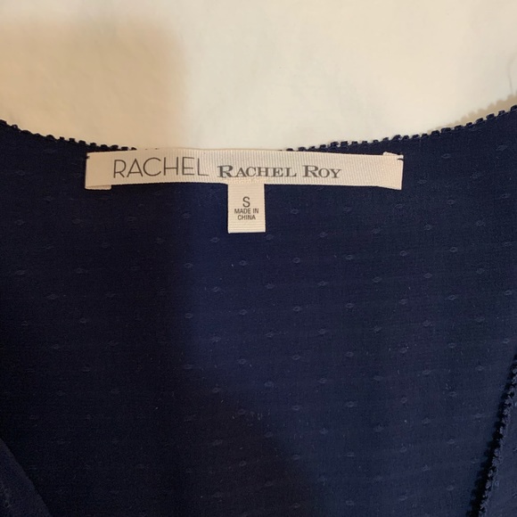 Rachel Roy Navy Flowy Sleeveless Blouse - Size Small - Picture 2 of 4